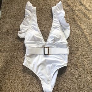 Impressions - White Bathing suit - Size small